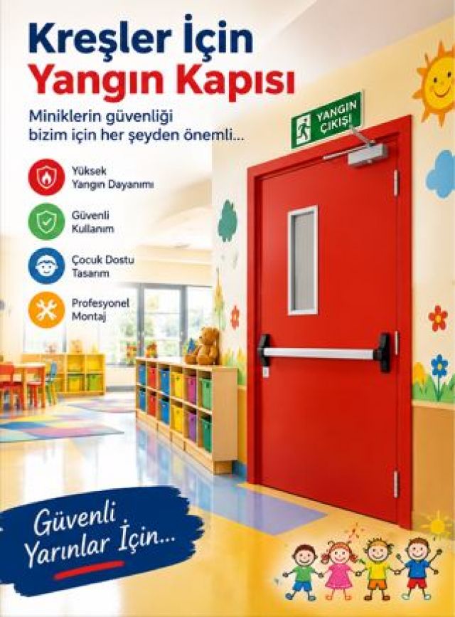 Dilovası Kreşler İçin Yangın Kapısı İmalatı ve Satışı